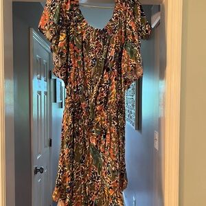 Floral, Off The Shoulder Romper
